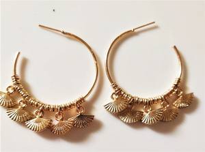 Pendientes de aro de rafia Laffite geométricos de arcoíris de paja Natural personalizados 2024, joyería hecha a mano de moda para mujeres, regalos de bodas - Product Image 5