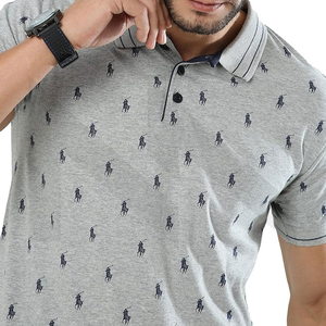 T-shirt décontracté à col rabattu de golf pour hommes de meilleure qualité Design personnalisé 100% coton imprimé solide à manches courtes - Product Image 2