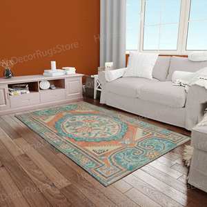 Tapis imprimé à motif de roses, design turc, décoration de salon, tapis doux non tissé - Product Image 4