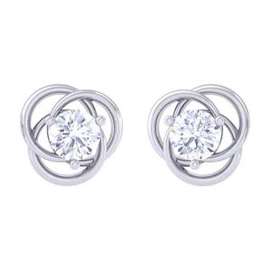 NOVAMART Fine Premium 925 <b>Sterling</b> <b>Silver</b> <b>Stud</b> Earrings for Women & Girls Geometric Heart Flower Shapes Rose Gold with Diamond T - Product Image 1