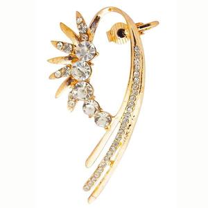 Urthn Single Ear Cuff Piedra austriaca y pendientes de tuerca finos chapados en oro-1302530 - Product Image 1