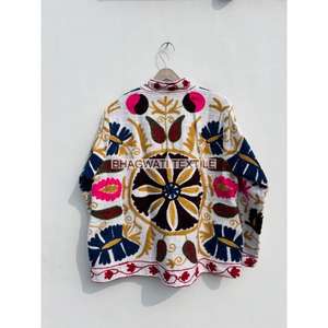 Chaqueta Suzani TNT hecha a mano, chaqueta bordada, abrigo para mujer, Chaqueta corta Suzani, regalo para mujer - Product Image 2
