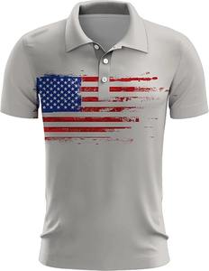 Logotipo personalizado de los hombres Casual sólido antiarrugas para Polo 100% poliéster Regular Fit manga corta bordado botón liso - Product Image 4