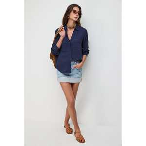 Haut en mousseline décontracté et formel pour femme en taille XL, motif animal léopard et floral brodé, décoration en dentelle, logo sur le devant - Product Image 4