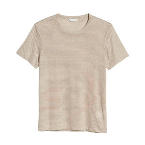 2023 camisetas informales de algodón/fibra de bambú para hombres, el logotipo personalizado más vendido impreso en tela de punto - Product Image 1