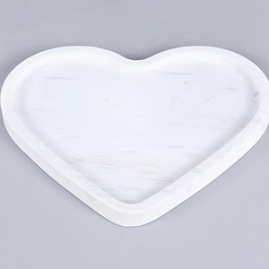 Bandeja de mármol con forma de corazón, artículo decorativo personalizado, precio al por mayor, decoración de encimera, bandeja de mármol - Product Image 1