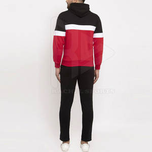 Dernier modèle d'hiver Ensemble de survêtements décontractés à manches longues et imprimés en blocs de couleurs noirs 100% coton Respirant-en vente - Product Image 3