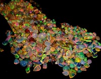 Welo Fire Opale d'Éthiopie Cabochon Qualité Supérieure Pierre Précieuse Non Montée pour la Fabrication de Bijoux Lot de 10 Pièces Formes Assorties Poli Naturel Troisième Qualité