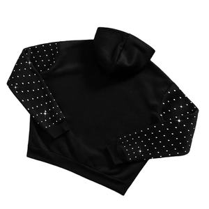 Sweat-shirts surdimensionnés premium entièrement ornés de strass, style streetwear Y2K, avec logo personnalisé, en tissu épais, fournisseur en gros - Product Image 2