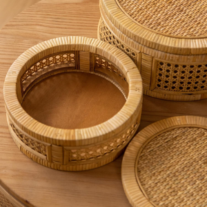 Cajas decorativas de mimbre respetuosas con el medio ambiente, cestas de almacenamiento hechas por mayoristas vietnamitas de decoración del hogar - Product Image 2