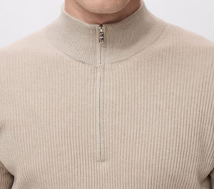 Suéter Jacquard con Cuello Redondo, Cierre de Cremallera, Manga Larga, Informal, Cárdigan de Punto para Mujer, Otoño - Product Image 6