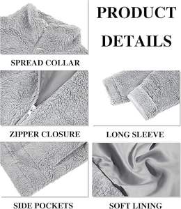 Chaqueta de lana informal para hombre, cierre de piel sintética de poliéster, primavera calentada tejida - Product Image 2