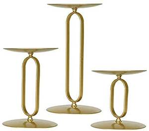 Bougeoir à base longue en aluminium doré Candélabre élégant en métal pour la décoration de la maison Présentoir de chandelier de luxe pour - Product Image 4