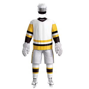 Ensemble d'uniformes de hockey sur glace personnalisés Short en jersey respirant Chaussettes et équipement Vêtements de sport d'équipe pour hommes et jeunes - Product Image 1