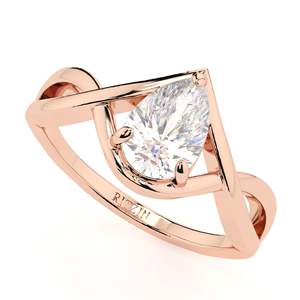 แหวนแต่งงานผู้หญิงรูปลูกแพร์ ctpear 1.0สำหรับผู้หญิง - Product Image 1