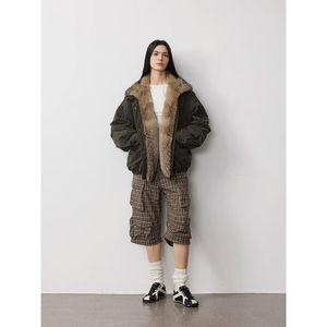 Parka de Invierno para Mujer Fireladyfur, 90% Plumón de Ganso, Cuello de Piel de Zorro, Estilo Retro Casual Urbano, Tejido Resistente al Viento - Product Image 2