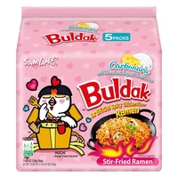 Hot Sale Samyang Bulgak Creamy Carbona 140g Pack of 5 Instant Fried Noodles Halal Certified Buldak Style in Bag Box Packaging