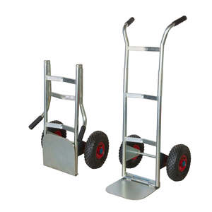 <b>Foldable</b> Four-Wheel <b>Trolley</b> with Galvanized Steel Nylon Rim 100kg Load Capacity Industrial Storage Use OEM Support Plywood Frame - Product Image 1