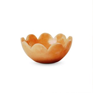 Bol de service en résine décoratif antique moderne, fait à la main, poli, d'origine indienne, écologique, passe au lave-vaisselle, pour les fêtes - Product Image 1