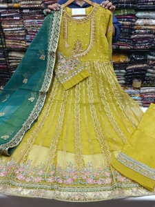 Best Selling 2022 Latest Collection Embroidered <b>Silk</b> <b>Maxi</b> <b>Dress</b> 3-Piece Stitched Salwar Kameez for Parties Fancy Model Number - Product Image 4
