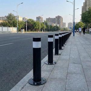 Poteau de signalisation métallique flexible 45 x 9 cm pour applications intérieures/extérieures, barrière de sécurité pour rues, routes, parkings et extérieurs - Product Image 2