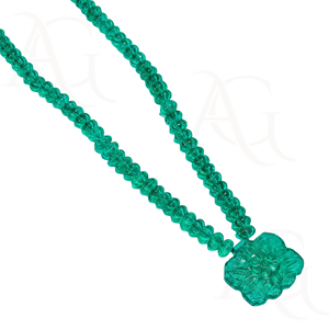 Lab Grown <b>Emerald</b> <b>Necklace</b> Beads Faceted Smooth Polished Green Nano Cut Gemstone Strand for Jewelry Making Customisable - Product Image 4