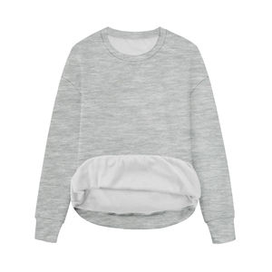 Sweat-shirt à capuche pour femme en coton, style streetwear, col rond, surdimensionné, logo personnalisé, écologique - Product Image 3