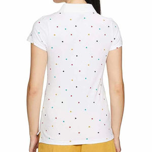 Camisetas Polo de manga corta con logotipo personalizado para mujer, camisetas polo informales de poliéster de alta calidad para uso diario, camisetas polo por sublimación - Product Image 3