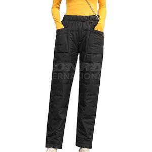 Fashion Unisex Puffer Trousers High Waist Winter <b>Down</b> Pants for Cold Weather Custom Unisex Quilted <b>Down</b> Pants - Product Image 1