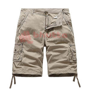 Pantalones cortos Cargo de algodón personalizables de alta calidad para hombre, cintura elástica media, patrón sólido, exterior, informal, secado rápido, logotipo digital personalizado - Product Image 1