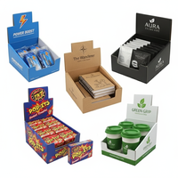 Boîte de présentation de comptoir en carton ondulé personnalisée, papier kraft rigide, présentoir PDQ pour la vente au détail, présentation de produits sur table, promotions