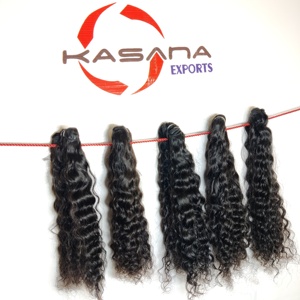 Extensions de cheveux humains vierges vietnamiens en gros, alignés aux cuticules, 100 % naturels, couleur noire, pour femmes, ondulations profondes - Product Image 4