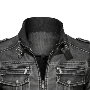 Chaqueta de Cuero Casual para Hombre, Estilo Único con Logotipo Personalizado, Gran Venta, Precio Bajo, Cierre de Cremallera para Invierno, Piel de Cocodrilo - Product Image 2