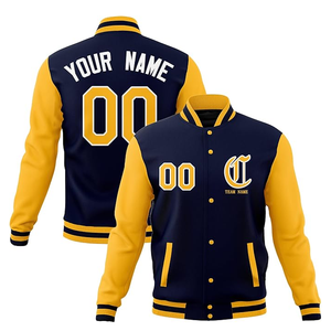 Chaqueta de béisbol unisex para hombre, chaquetas universitarias para escuela secundaria, estilo bombardero de piloto, moda informal, abrigo de invierno de lona para escuela secundaria - Product Image 1