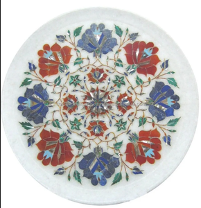 Đá Cẩm Thạch bàn ăn Top hiện đại trang trí nhà thanh lịch hiếm Lapis & Carnelian Inlay <span class=keywords><strong>Mosaic</strong></span> <span class=keywords><strong>Set</strong></span> cho phòng khách và nhà bếp sử dụng - Product Image 6