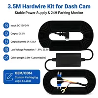 Kit de câblage pour caméra embarquée USB Type C avec protection contre les basses tensions, cordon d'alimentation pour caméra de tableau de bord