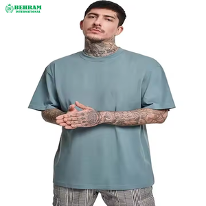 เสื้อยืดคอกลมโอเวอร์ไซส์ผ้าฝ้ายผสมระบายอากาศสำหรับผู้ชายฤดูร้อน - Product Image 5