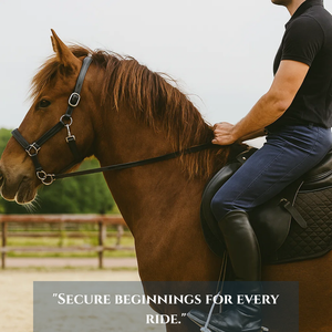 Licol pour cheval en cuir équestre fait main |   Harnais en cuir véritable sur mesure |   Équipement d'équitation de qualité supérieure et durable - Product Image 5
