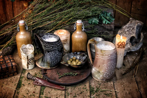 Taza de cuerno hecha a mano, auténtica bebida inspirada en Vikingo de Crescent Crafts - Product Image 4