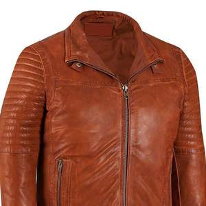 New Arrivals Wholesale Price High Quality Oem Design <b>Men</b> Leather <b>Jacket</b> <b>Slim</b> <b>Fit</b> Stylish Comfortable Low Price Leather <b>Jacket</b> - Product Image 4
