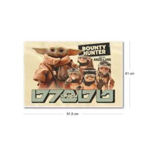 Modern Style 'The Mandalorian & Grogu' <b>Poster</b> Featuring Bounty Killer & the Anzellans for Wall Decor - Product Image 2