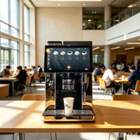 Cafetera Comercial Automática TCN, Máquina de Café Espresso de Granos a Taza, Pantalla Táctil, Sistema de Autolimpieza