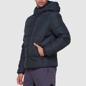 Chaqueta de Invierno para Hombre, Estilo Burbuja, con Capucha, de Mezclilla y Cuero, con Cierre, Personalizable al por Mayor, Modelo 2026 - Product Image 4