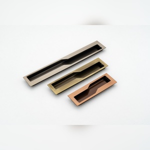 Poignée de porte coulissante invisible en acier inoxydable massif, quincaillerie à encastrer, accessoire pour armoire de cuisine, tiroir, boîte, vente en gros - Product Image 1