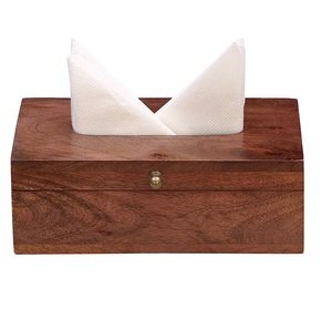 Caja de pañuelos de madera rectangular Mesa decorar artículo tamaño personalizado y venta - Product Image 5