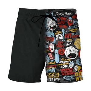 Pantalones de playa informales con estampado 3D de dibujos animados para hombre, pantalones cortos de malla de poliéster transpirable, ropa personalizada, antiarrugas, teñido liso - Product Image 5