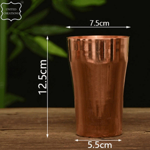 Gobelet en cuivre uni de grande taille Tasses en cuivre massif de bonne qualité Gobelet en cuivre poli miroir lisse - Product Image 5