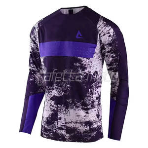 เสื้อโมโตครอสแบบสวมใส่สบาย กันน้ำ ระบายอากาศด้วยแผงตาข่าย แห้งเร็ว ผลิตจากผ้าสแปนเด็กซ์/โพลีเอสเตอร์ สำหรับการแข่งขัน  รับสกรีนลายตามสั่ง - Product Image 1