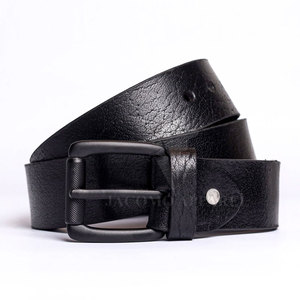 2025ชุดของขวัญกระเป๋าสตางค์หนังวัวแบบปรับแต่งได้สำหรับผู้ชายชุดของขวัญกระเป๋าสตางค์หนังแท้หัวเข็มขัดแบบลำลองสีดำปรับแต่งได้ - Product Image 1