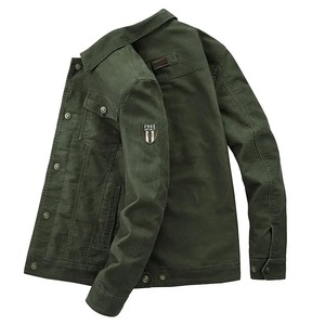Veste décontractée pour homme à col, printemps automne, nouveau style, vert, vêtement d'extérieur décontracté, haut tendance pour les jeunes hommes, longueur régulière - Product Image 3